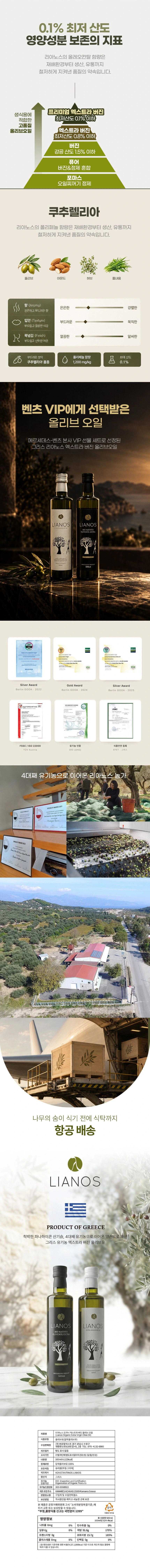 리아노스 LIANOS 유기농 올리브오일 쿠추렐리아 상세 설명 4